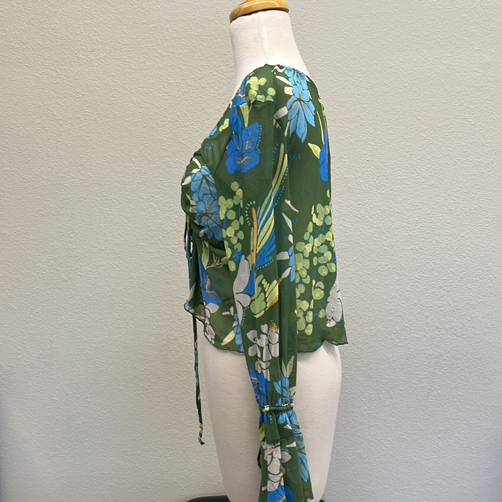 Free People Of Paradise Floral Bell Sleeve Top - Picture 8 of 13